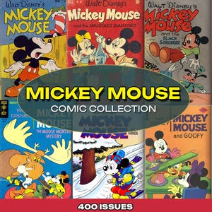 Mickey Mouse Comics Books Collection | 309 Issues + Extras | Vintage Digital Download Magazine Novels | Comic Collection