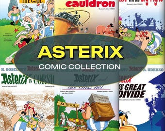 Pełna kolekcja komiksów Asterix #1–40 + dodatki – cyfrowe powieści w magazynach – zestaw wydań – natychmiastowe pobranie – cyfrowa kolekcja komiksów