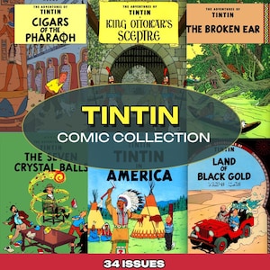 Tintin Comics Digital Collection | Full Comic Books Set 1930–2007 | Magazine Novels + Bonus Issues | Digital Download + Complete