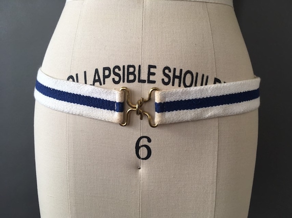 Vintage Stripes Belt - Vintage Stretch Blue White