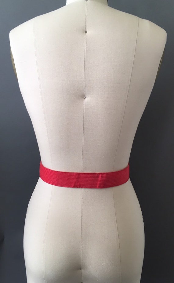 50s 60s Napoleon Belt - 1950s 1960s Red Corduroy … - image 6