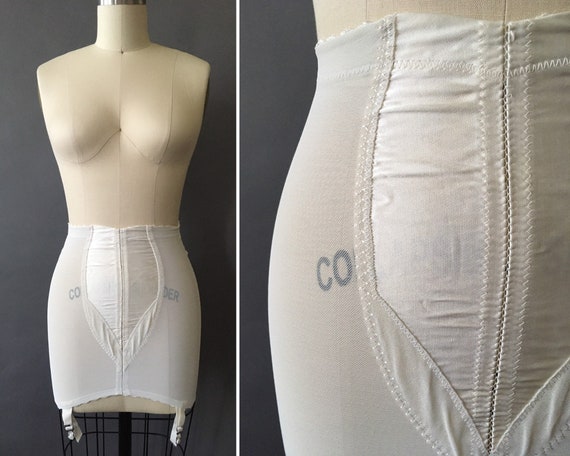 60s Hug My Curves Girdle 1960s Vintage Corset Girdle Vintage Shapewear  Spanx Lingerie White Pinup Girdle W Panels and Suspenders -  New Zealand