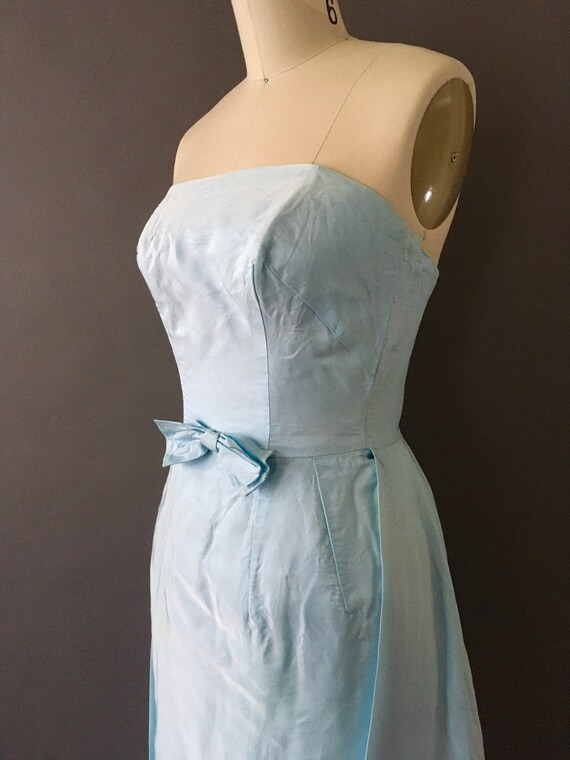 50s Ice Queen Dress - 1950s Vintage Ice Blue Form… - image 4