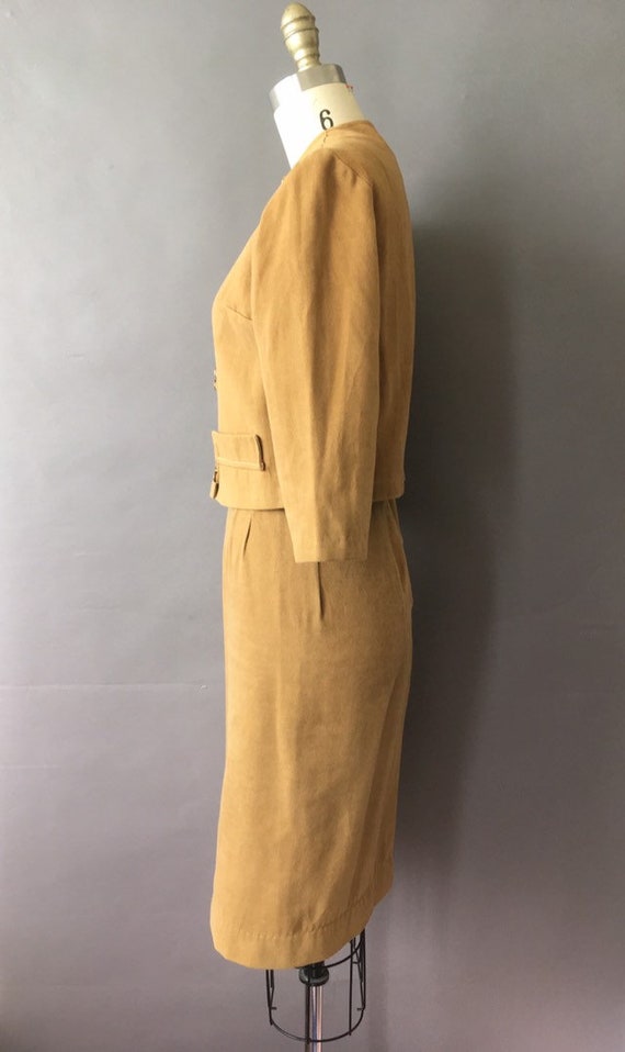 50s Desert Chic Suit - 1950s Vintage Camel Tan Su… - image 4