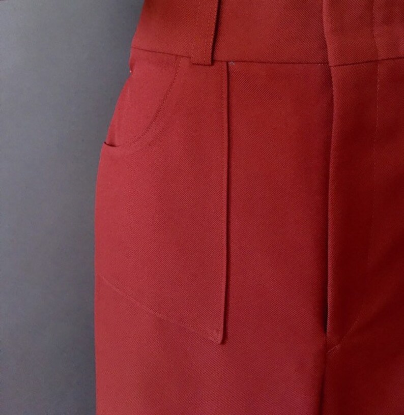 70s Copper Pants 1970s Vintage Red Pants High Waisted | Etsy