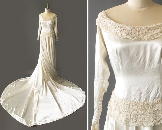 50s The Vintage Queen Bridal Dress- 1950s Vintage