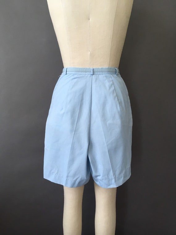 50s Pinup Girl Shorts - 1950s Vintage Light Blue … - image 3