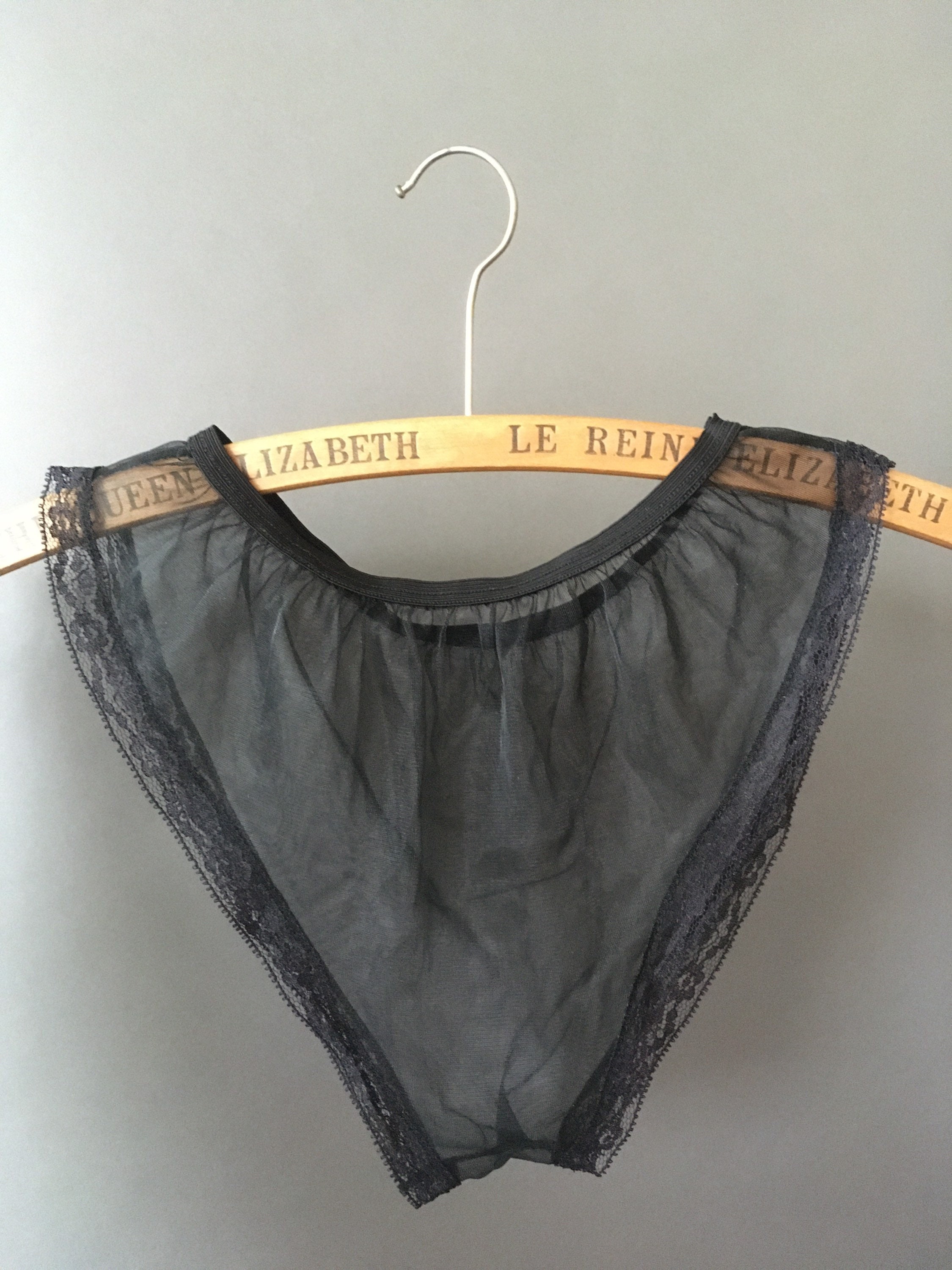 60s I See You Underwear 1960s Vintage Black Sheer Panties See