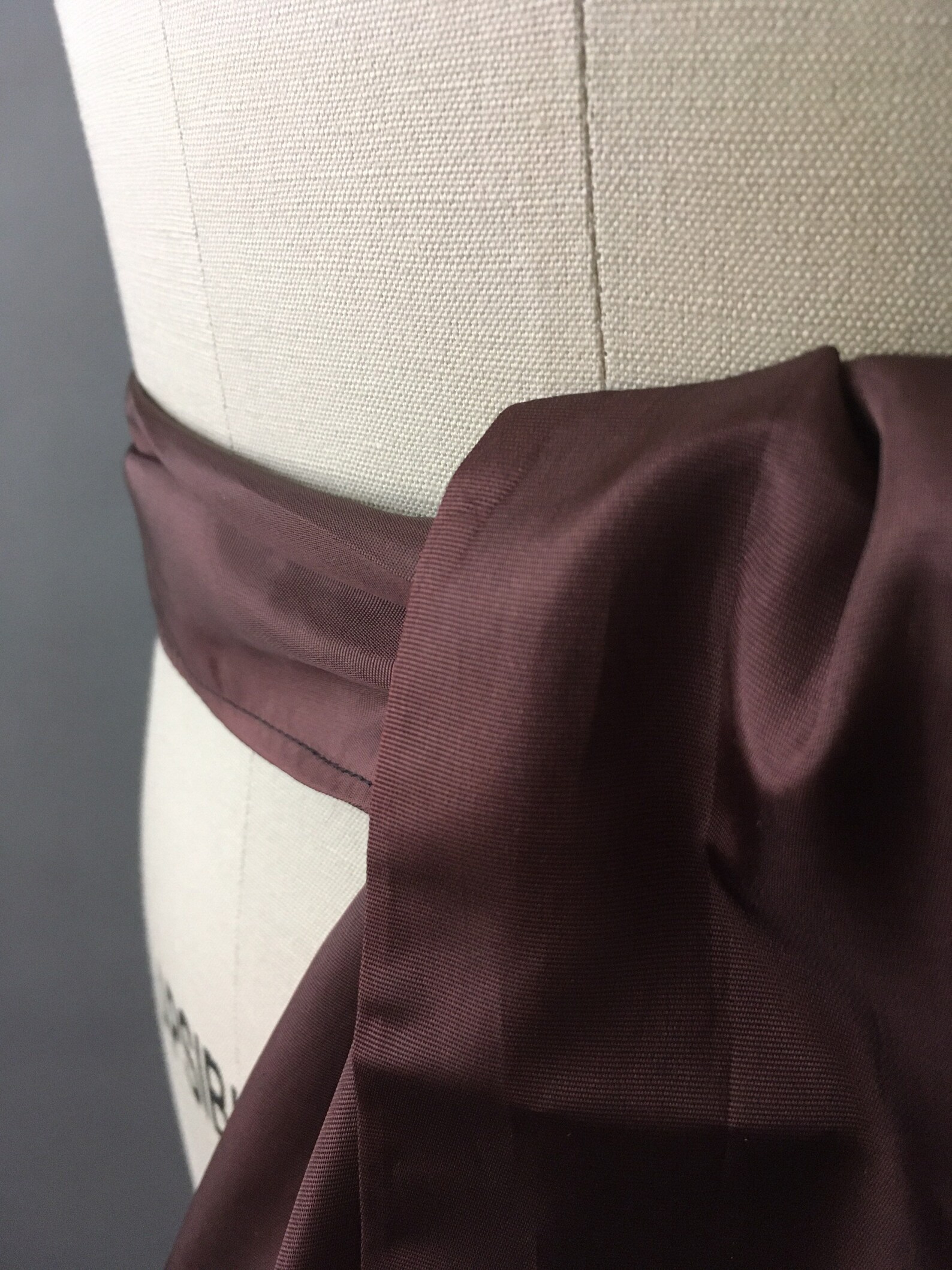 Vintage Chocolate Belt Wide Long Fabric Belt Dark Brown Etsy