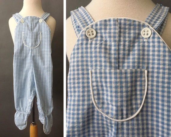 60s Magic Gingham One Piece - 1960s Vintage Baby … - image 1