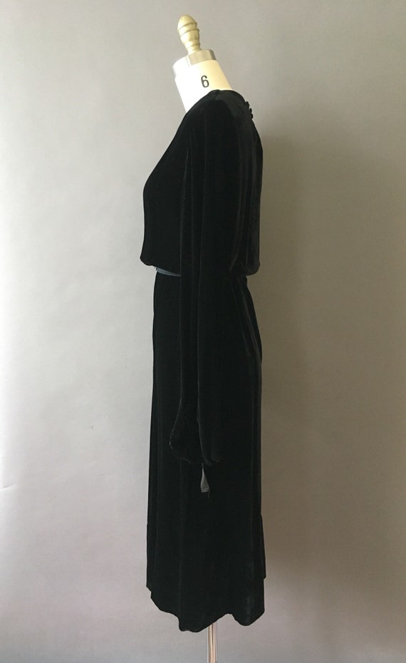 20s 30s Femme Noir Dress - 1920s 1930s Vintage Bl… - image 6