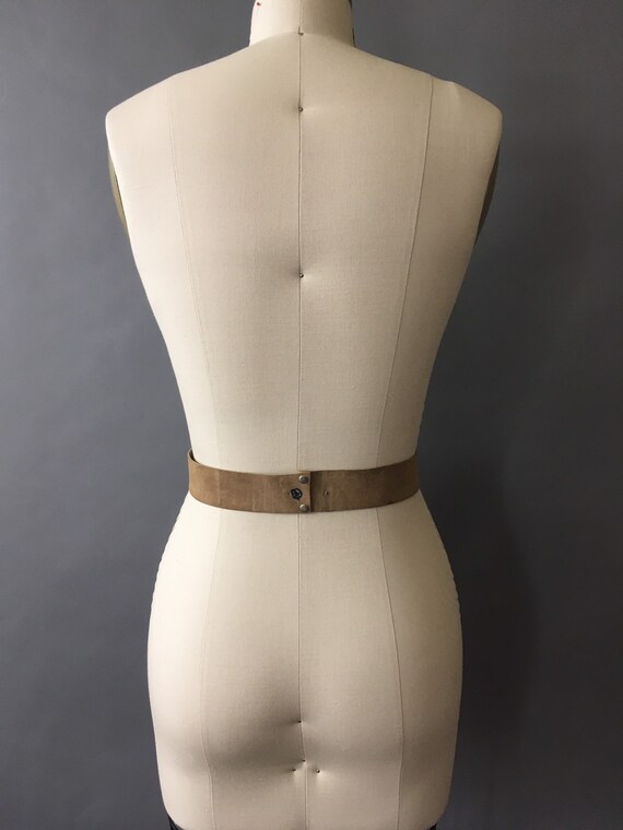 60s 70s Leather Belt - 1960s 1970s Vintage Soft L… - image 5