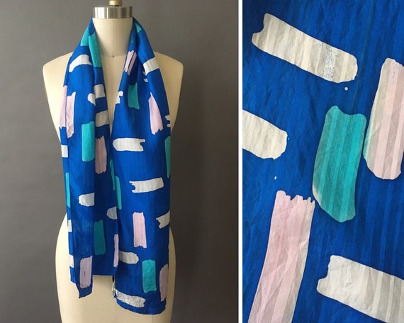 Blue, Brown, & Green Stripe Small Mulberry Silk Scarf — Pam's Pashminas &  Exotic Scarves