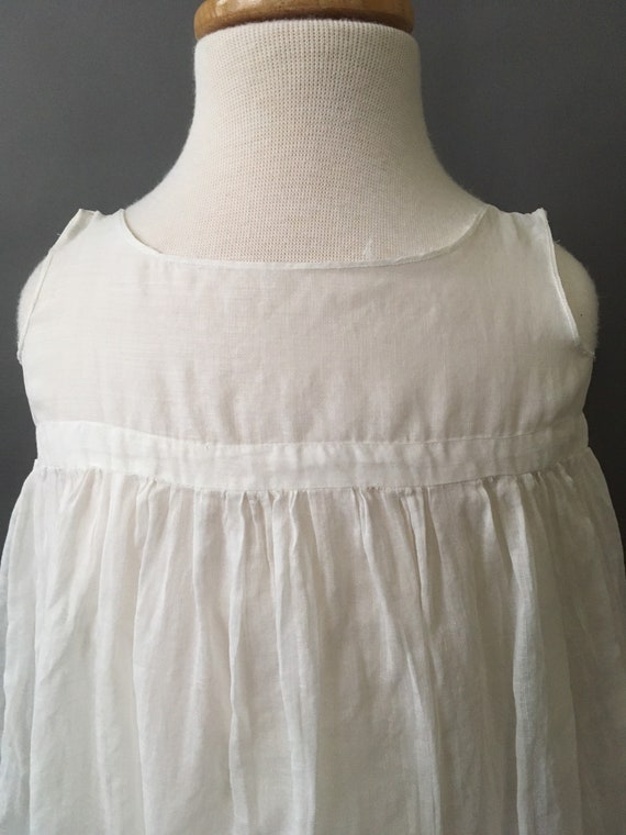 Vintage White Kids Dress - Vintage White Sheer Ba… - image 7