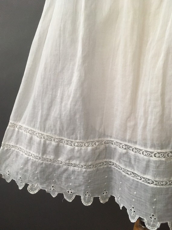 Vintage White Kids Dress - Vintage White Sheer Ba… - image 8