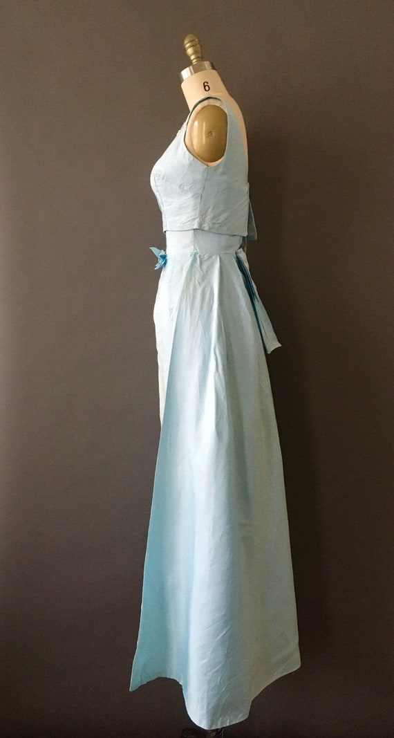 50s Ice Queen Dress - 1950s Vintage Ice Blue Form… - image 7
