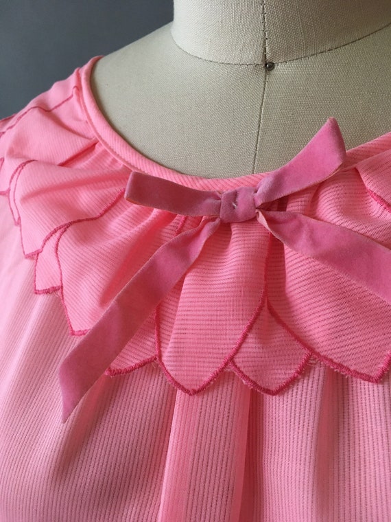 60s Bubblegum Matching Set - 1960s Vintage Nightd… - image 4