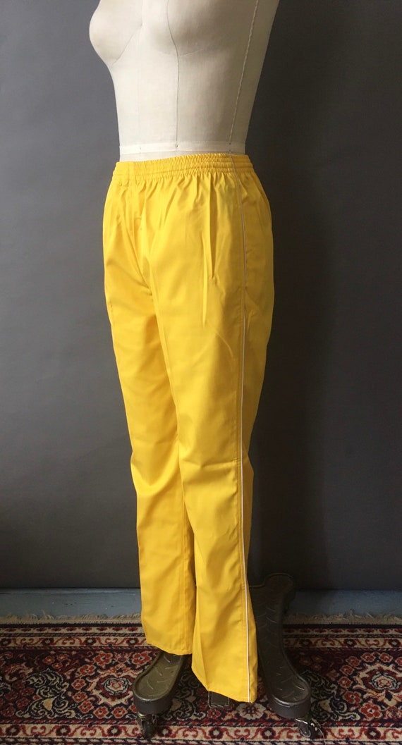 80s 90s Sunshine Pants - 1980s 1990s Bright Yello… - image 3
