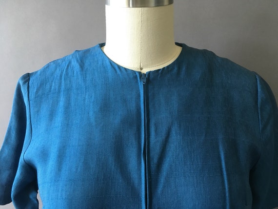 60s Midnight Blue Dream Dress - 1960s Vintage Blu… - image 8