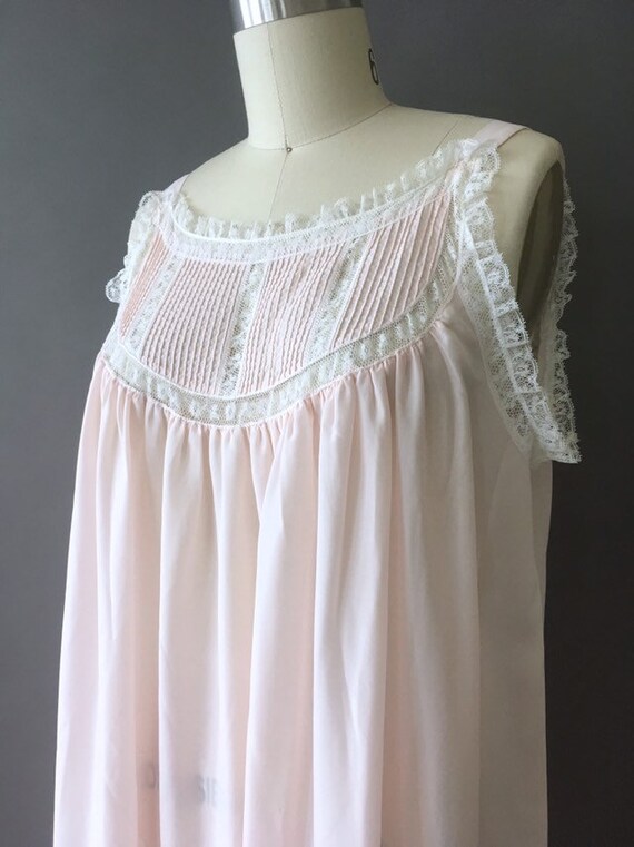 60s Pink Winks Night Dress - 1960s Light Pink Vin… - image 3