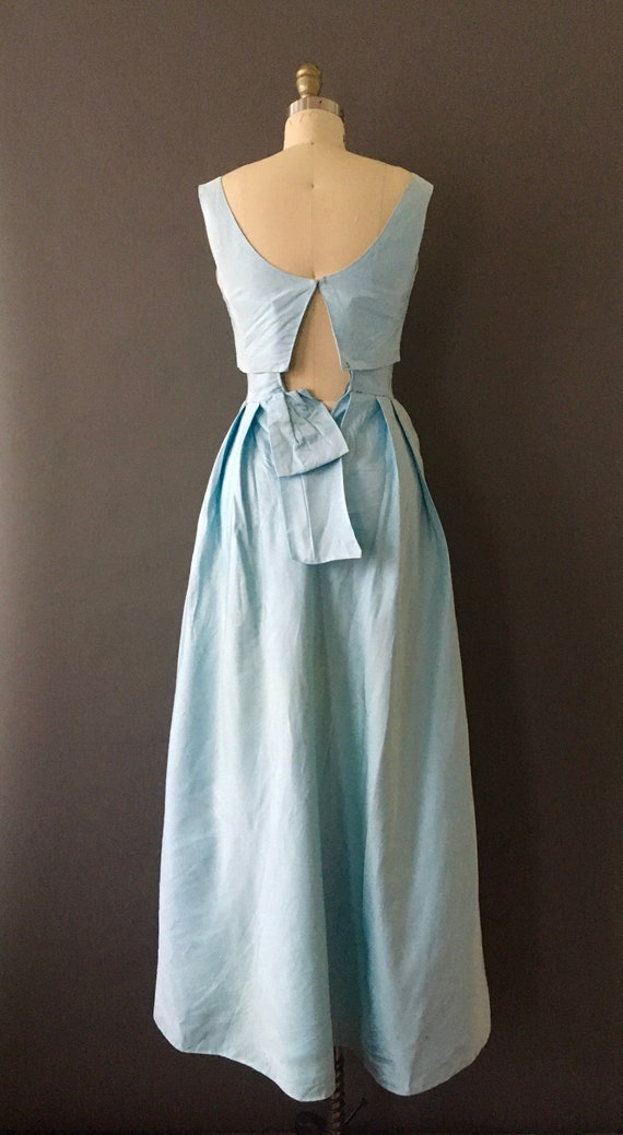 50s Ice Queen Dress - 1950s Vintage Ice Blue Form… - image 8