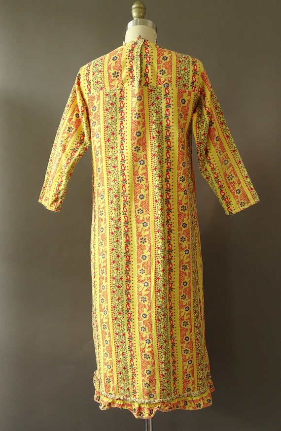 Rare 40s Flannel Night Dress- 1940s Vintage Night… - image 6