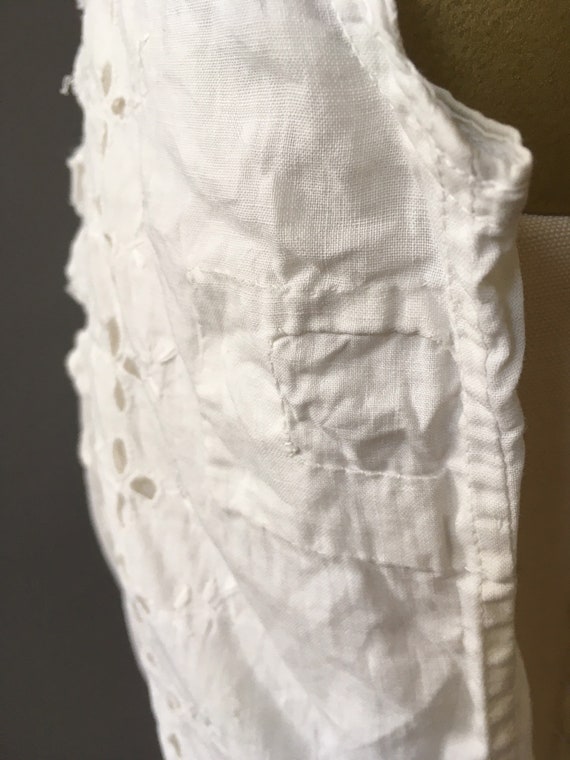 1900s La Dulce Top - Early 1900s White Cotton Eye… - image 8