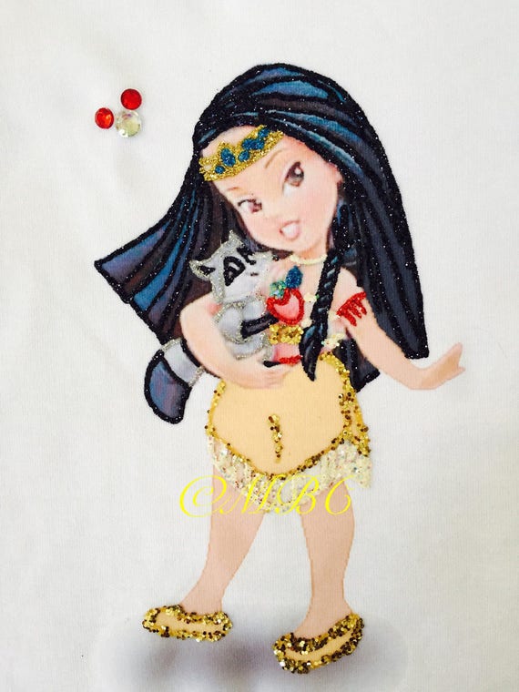 Disney Princess Toddler Pocahontas Fabric Painted And Etsy