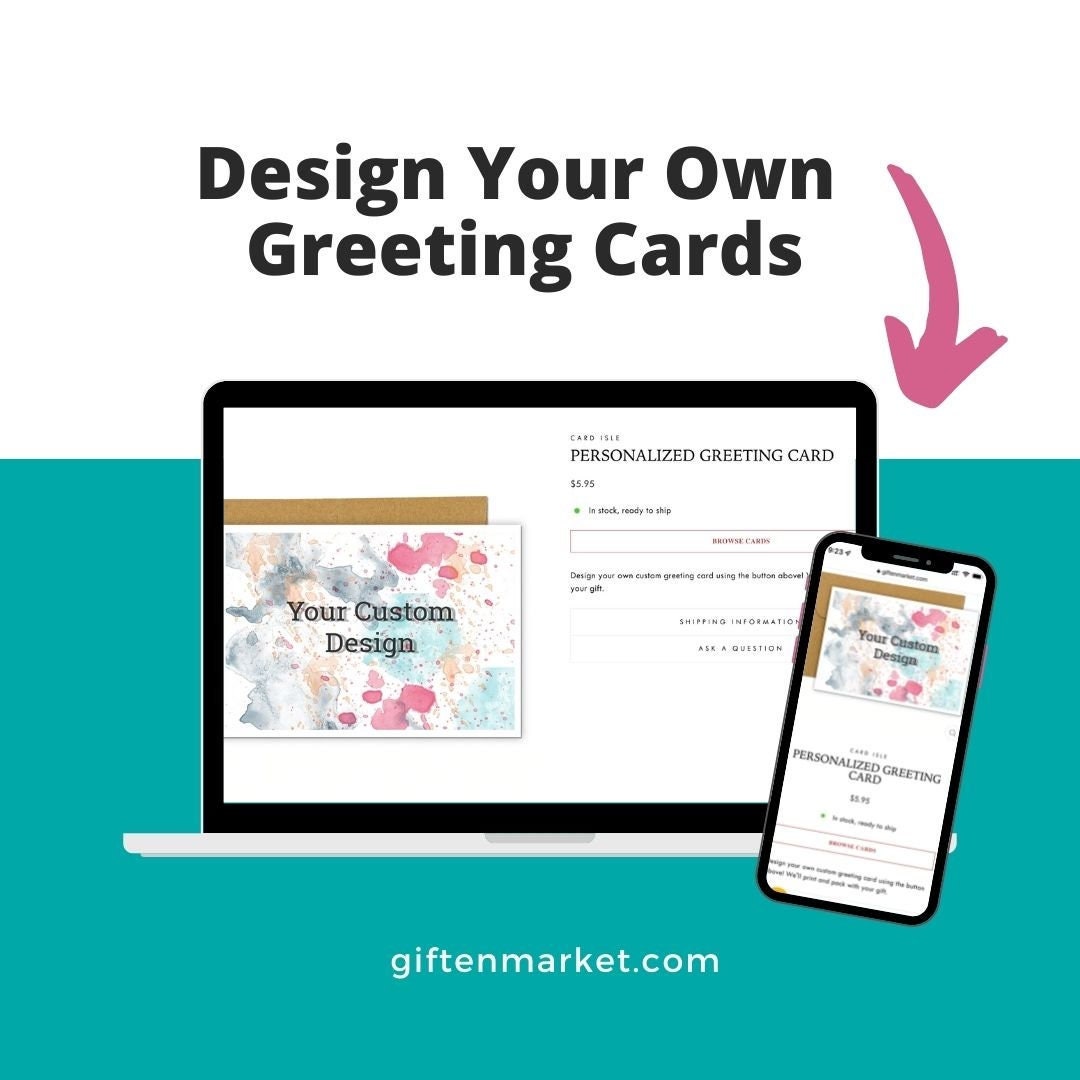 Design-your-own Custom Greeting Card We Print & Ship for You Premium