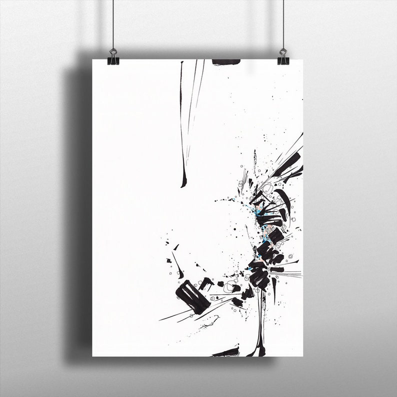 Set of 3 Abstract art1 : Digital download for printable, wall art, poster set image 3