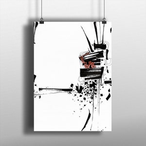 Set of 3 Abstract art1 : Digital download for printable, wall art, poster set image 2
