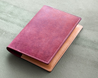 Passport holder- Italian Pueblo leather-Maroon