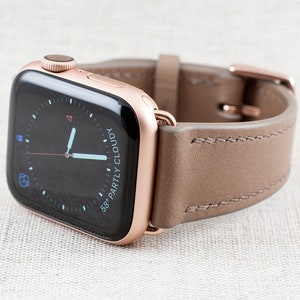42MM/44MM/45MM Apple Watch Band-Buttero Leather  Taupe