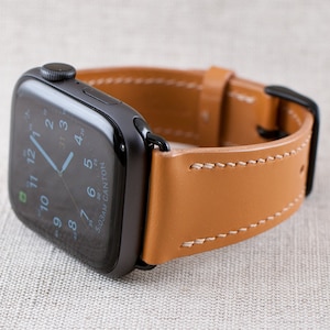 41MM/42MM Apple Watch Band-Flat English Bridle London Tan series 11