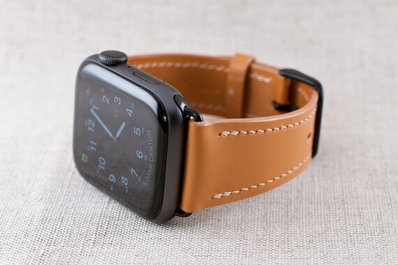 41MM/42MM Apple Watch Band-Flat English Bridle London Tan series 11
