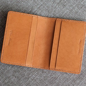 Credit card holder- Whiskey Italian Buttero Leather