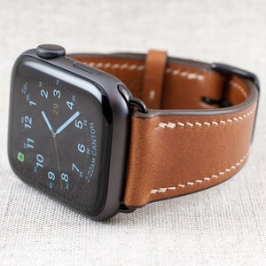 42MM/44MM/45MM Apple Watch Band- Buttero Leather-Whiskey