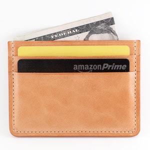 Leather Credit Card Case/ Wickett and Craig&#39;s Traditional Hardness/ Russet