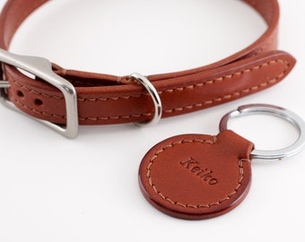 Custom made leather dog collar