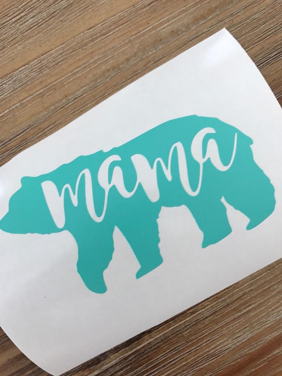 Mama Bear Decal Mama Bear Sticker YETI Cup Decal Vinyl | Etsy