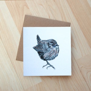 Ilustração de Wren Cartão de felicitações impresso em cartão ecológico