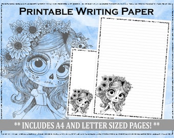 Printable Writing Paper | Letter Writing | Journal Paper | Unlined and Lined Paper | Cute Printable Writing Paper | Pen Pal Stationery