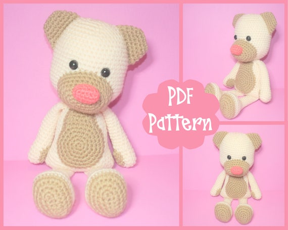Bear Crochet Pattern, Teddy Bear Amigurumi, Amigurumi Pattern, Bear Plush, Bear Plushie, Crochet Toy, Cute Bear, Crochet Bear, PDF,