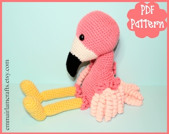 Flamingo Crochet Pattern, Flamingo Crochet, Crochet PDF Pattern, Flamingo Plush, Bird Plushie, Flamingo Toy, Crochet Toy, Cute Bird,