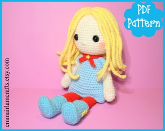 PDF - Sally, Doll Crochet Pattern, Doll Amigurumi, Amigurumi Pattern, Doll Plush, Crochet Doll Plushie, Crochet Toy, Rag Doll, Doll,