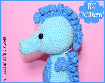 PDF - Seahorse Crochet Pattern, Seahorse Amigurumi, Amigurumi Pattern, Seahorse Plush, Seahorse Plushie, Seahorse Toy, Crochet Seahorse Toy,