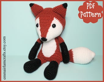 Fox Crochet Pattern, Fox Amigurumi, Amigurumi PDF Pattern, Fox Plush, Fox Plushie, Fox Toy, Crochet Toy, Amigurumi Tutorial, Fox Doll, Fox