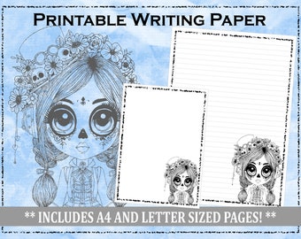 Printable Writing Paper | Letter Writing Paper | Journal Paper | Unlined and Lined Writing Paper | Cute Writing Paper | Printable Stationery