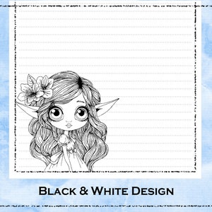 Elf Girl Printable Writing Paper Letter Writing Paper Journal Paper ...