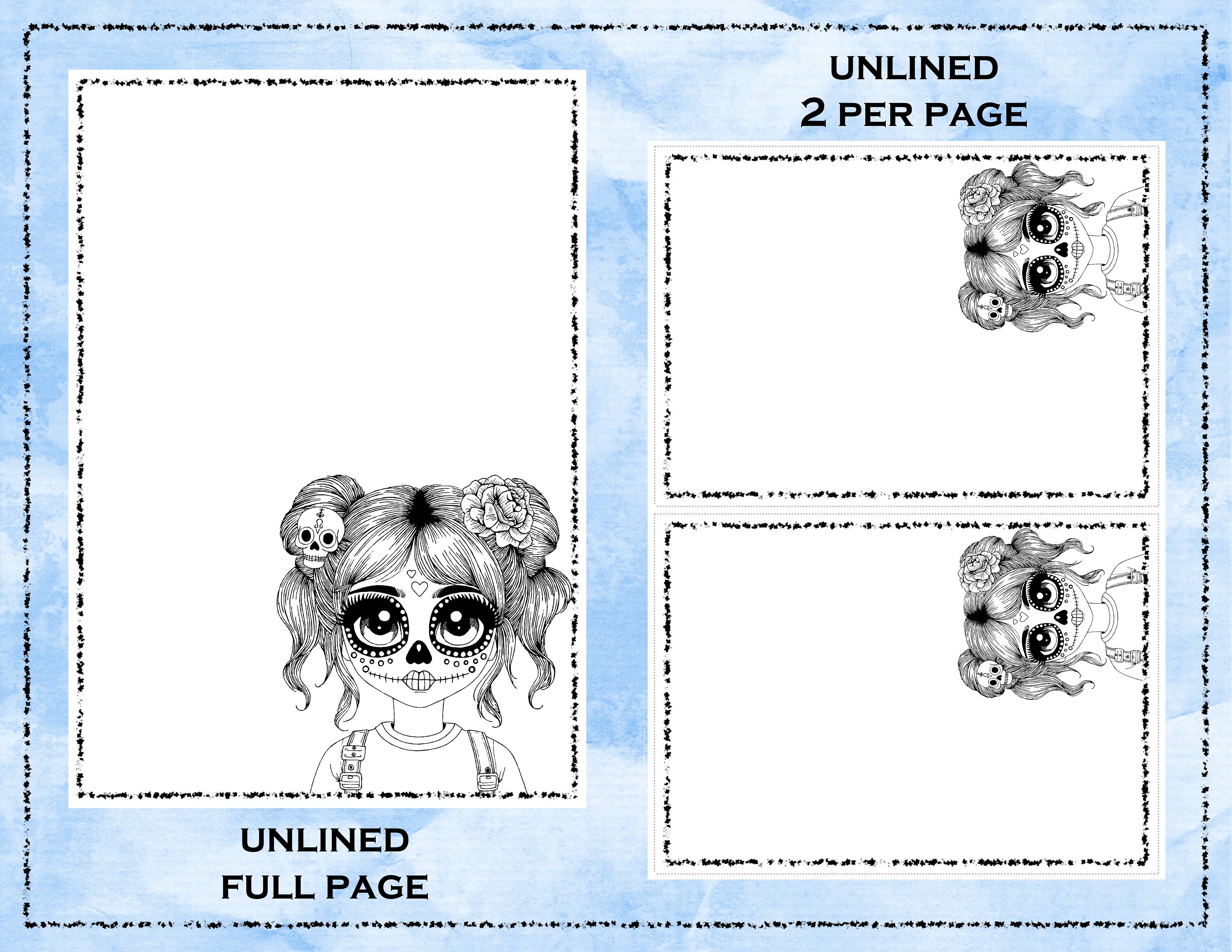Printable Writing Paper Letter Writing Journal Paper Unlined and Lined ...